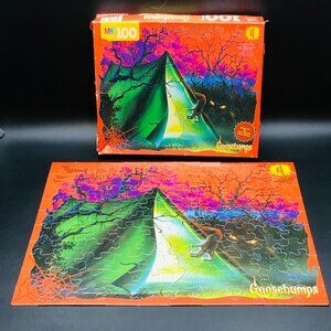 Vintage 1995 Goosebumps 100 pcs Puzzle -COMPLETE- Welcome to Camp Nightmare #9